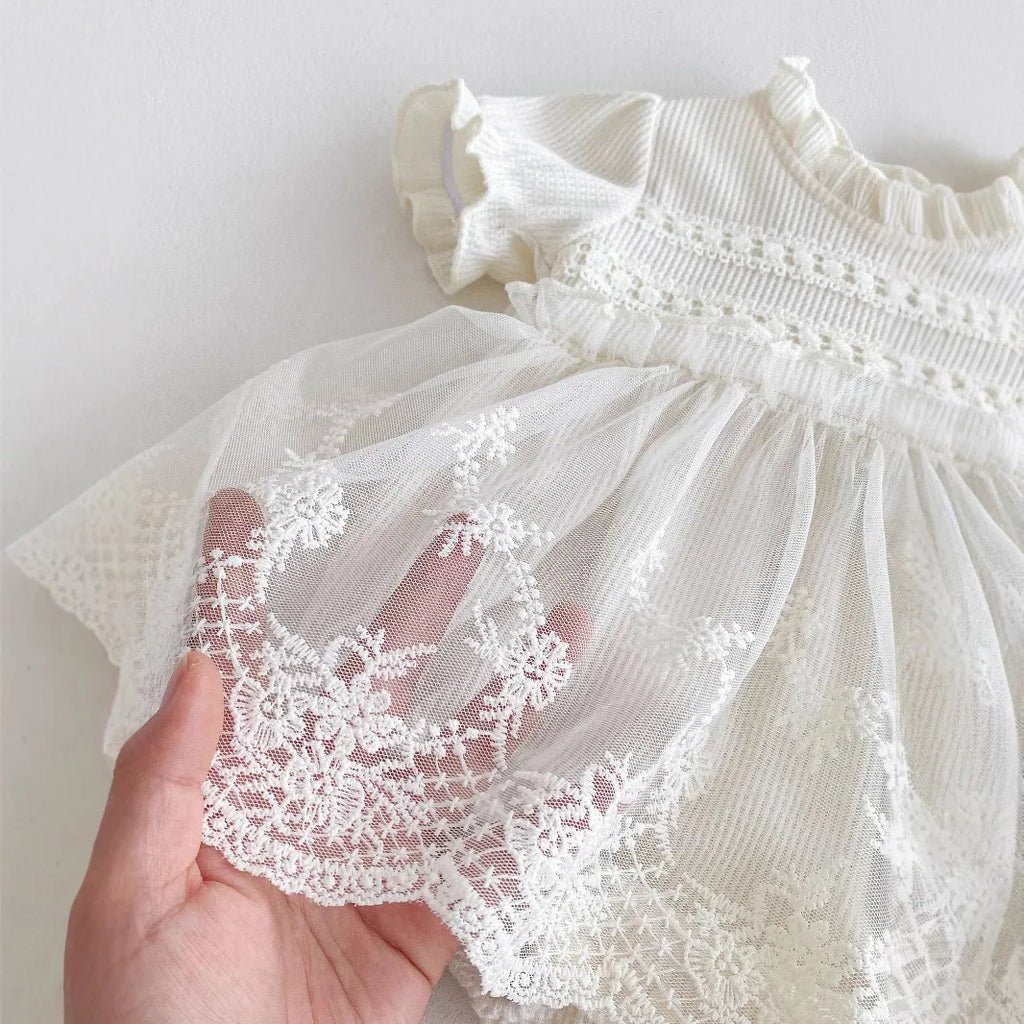 Baby Summer Outfit One-piece Bag Fart Skirt Baby Super Cute Princess Full Moon Hundred Day Lace Ha Clothes Summer Thin Clothes