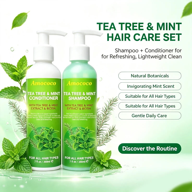 Amococo Tea Tree Shampoo and Conditioner Set - 2 x 200ml