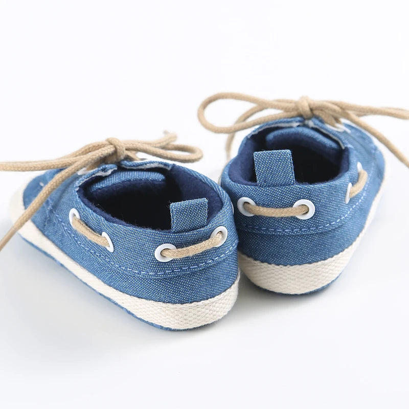 Four Season Blue Main Picture Comfortable and Lightweight Walking Shoes 0-12 Months Soft Sole Anti Slip Crawling Shoes