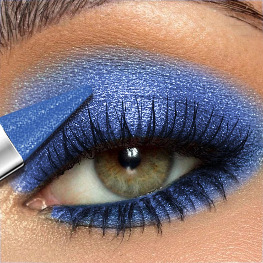 Waterproof Eyeshadow Sticks Set 12 Colors Long Lasting High Pigment Shimmer Metallic Glitter For Bold Eye Makeup Lovers