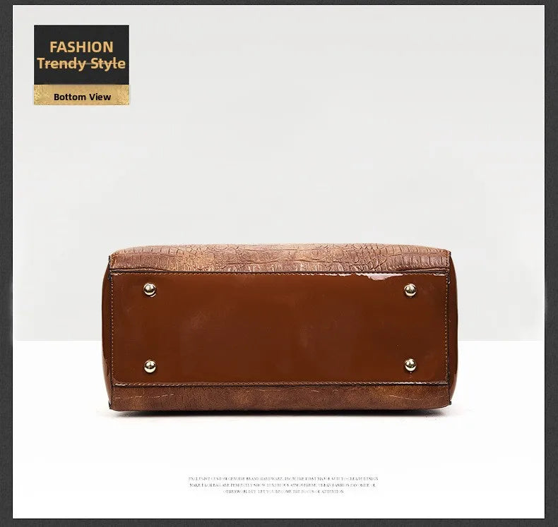 Fashionable Alligator Pattern Women's Handbag Hot Sale Of The Season New Large Versatile Single Shoulder Handbag Ladies Purse...