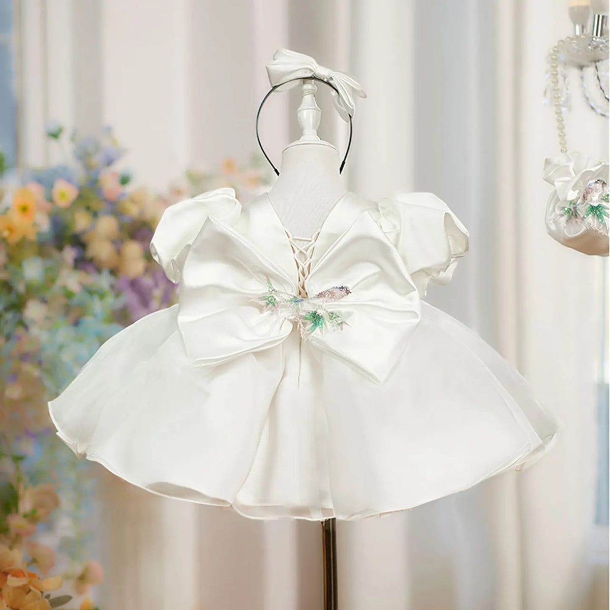 Dreamy Vow D228 Luxury Embroidery Flower Girl Dress Knee Length Princess Kids Gown for Wedding Birthday Festival Party Pageant