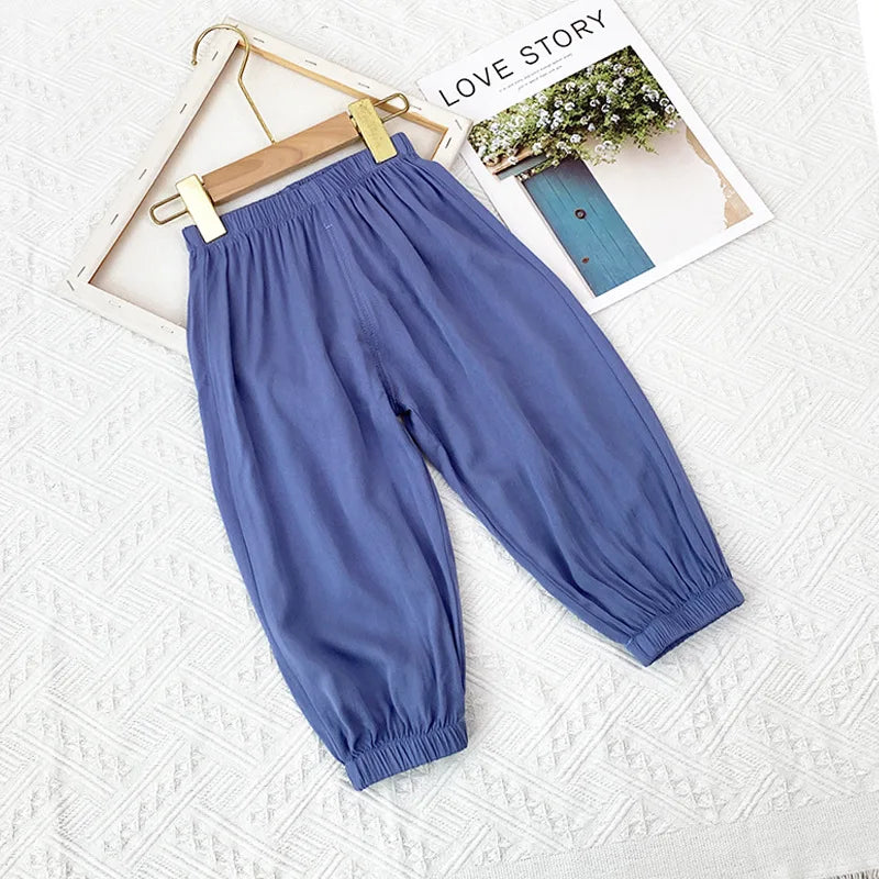V-TREE Kids Ice Silk Bloomers - Unisex Mosquito-Proof Jogger Pants