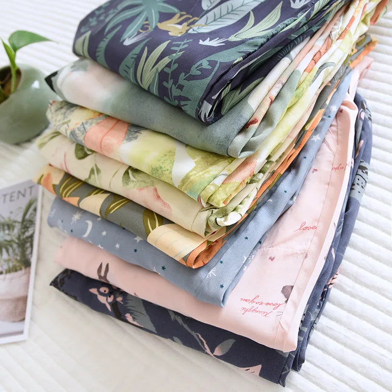 Cloud Cotton Story Women's Floral Pajama Pants - 100% Viscose Loose