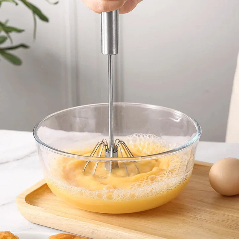 Batidora de huevos semiautomática, batidora de crema rotatoria, batidora de huevos manual para el hogar, herramienta para hornear, utensilios de cocina