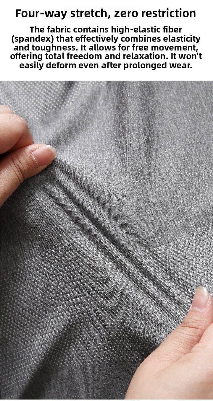 Leavo Johnson Men's Seamless Knitted Summer T-Shirt Quick Dry Mesh Sporty Short Sleeve round Neck Geometric Pattern Polyester