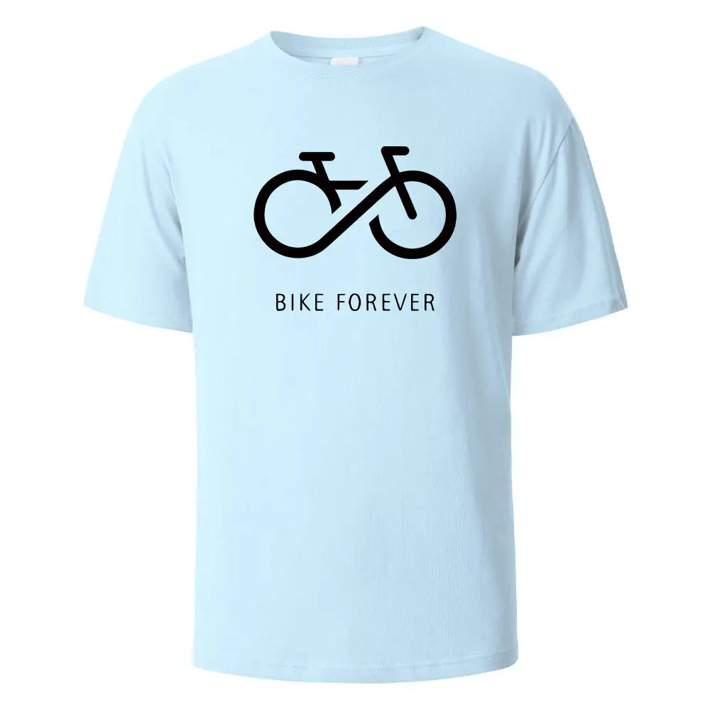 Bike Forever Men's Crewneck T-Shirt - 100% Cotton Casual Tee