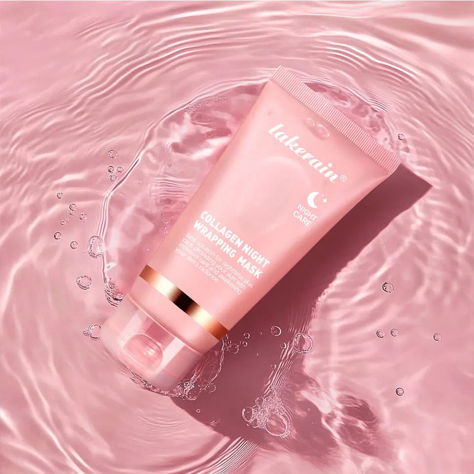 Collagen Overnight Wrapping Peel Off Facial Mask, Korean Collagen Night Wrapping Mask Deeply Hydrates Night Care Mask Cream 75ml