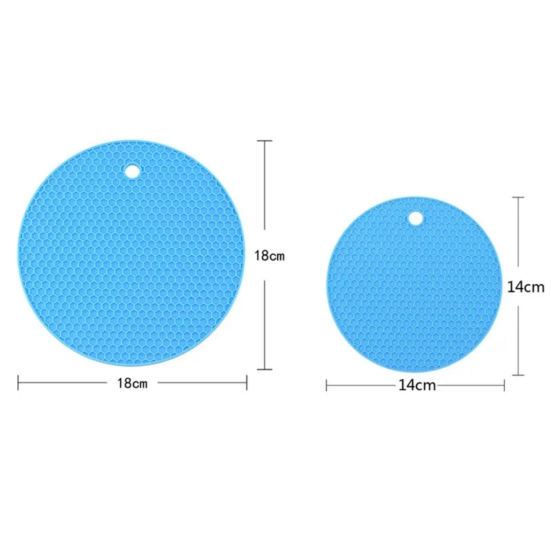 Table mat tool multifunctional kitchen silicone tableware mat, round anti slip coffee cup coaster, pot holder