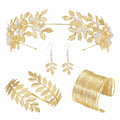 Baroque Women'S'S Wedding Jewelry Set Bridal Earrings Gold Greek Goddess Hair Jewelry Headpiece Bracelet Rhinestone Jewelry Set