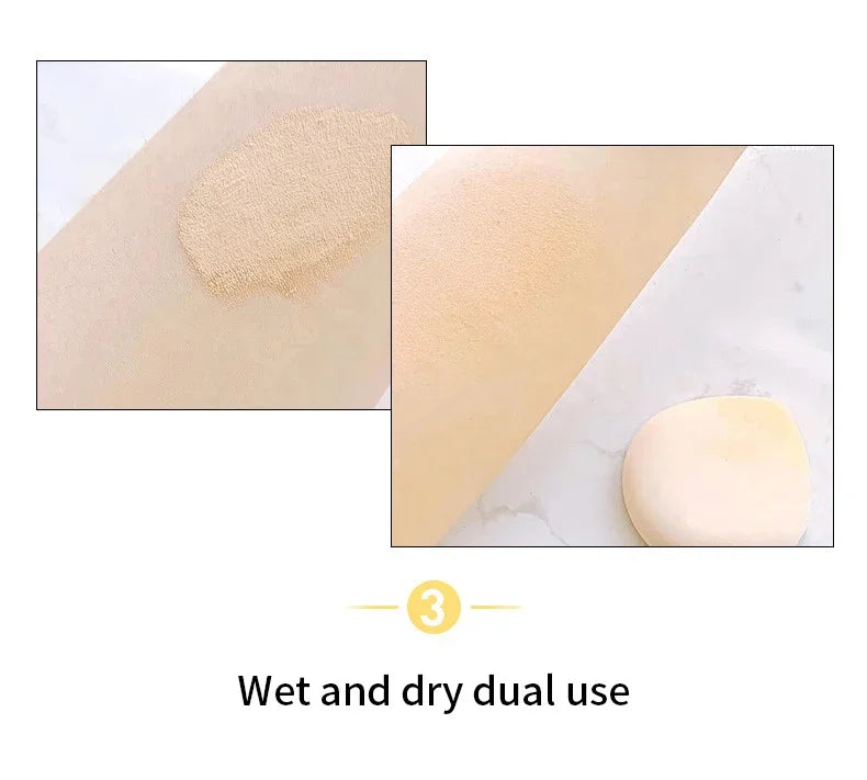 1/2pcs Air Cushion Cosmetic Puff Set With Storage Box Makeup Cotton Candy Sponge Soft Leather Clip Wet Dry Use Tools Maquiagem