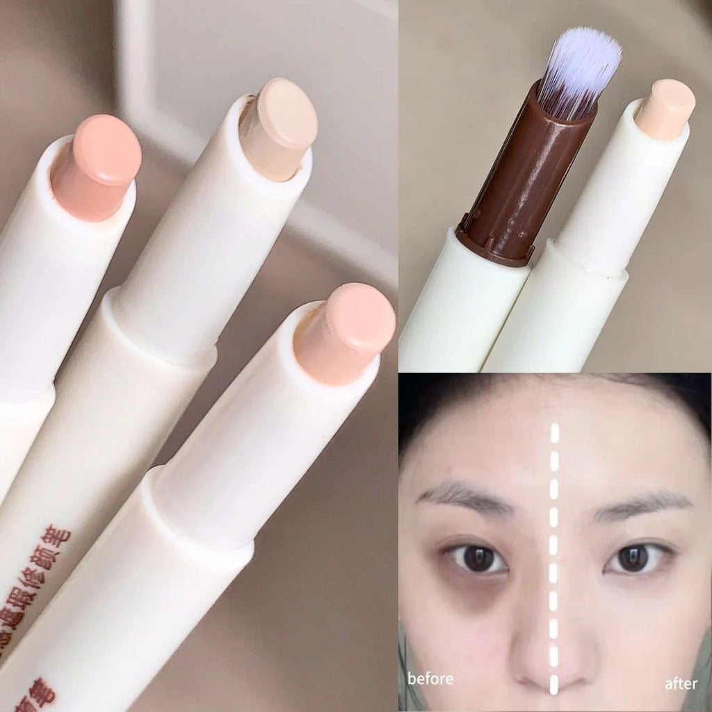 Face Concealer Pen Long Lasting Cover Dark Circles Corrector Contour Concealers Stick High Gloss Brighten Face Cosmetic Makeup
