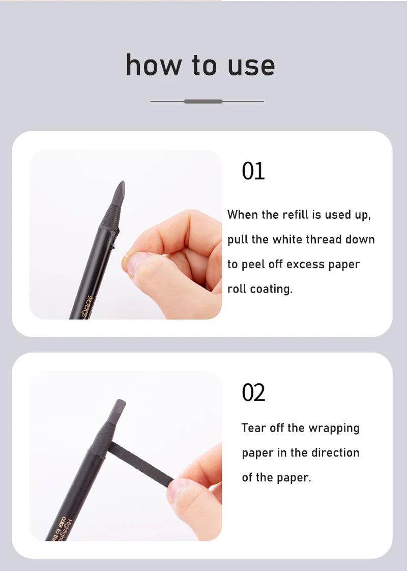 HAOZHUANG  Waterproof Long Lasting Eyebrow Pencils with Soft Brush Eyebrows Makeup Tool Permanent Makeup Tattoo Accessories