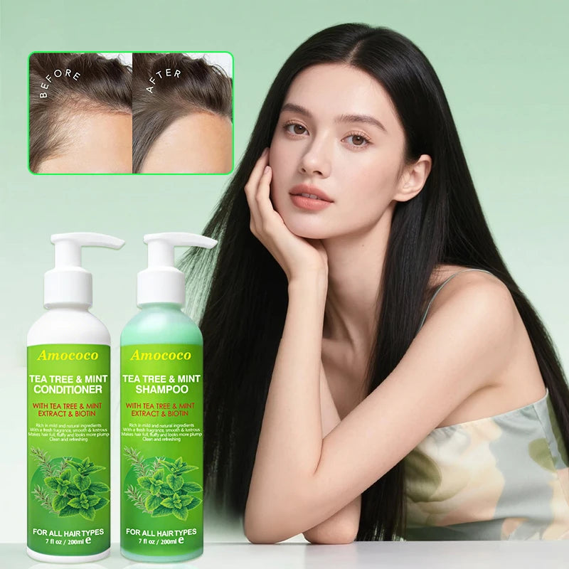 Amococo Tea Tree Shampoo and Conditioner Set - 2 x 200ml