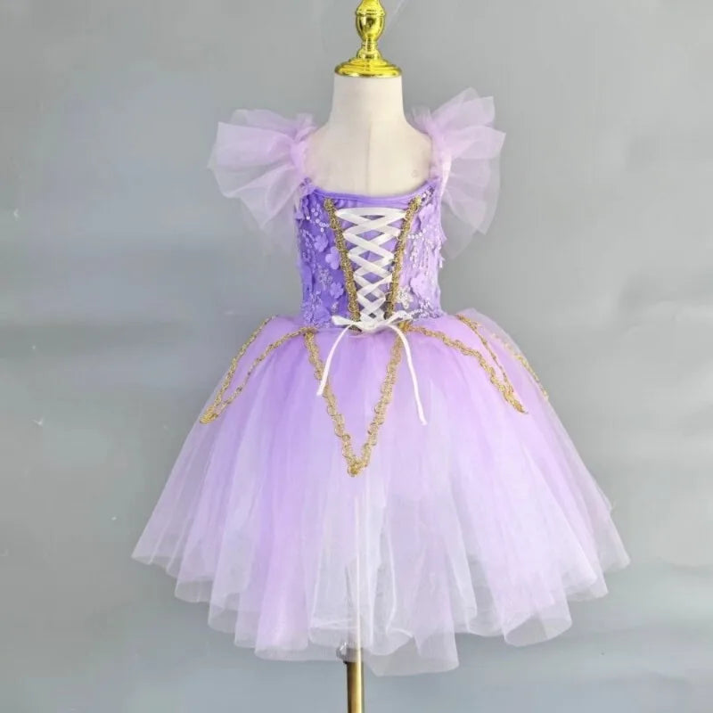 Stage Costumes Performance Kids Clothes Princess Summer Children Clothing Party Leotards for Girls Dress Ballet Tutu Dance Wear