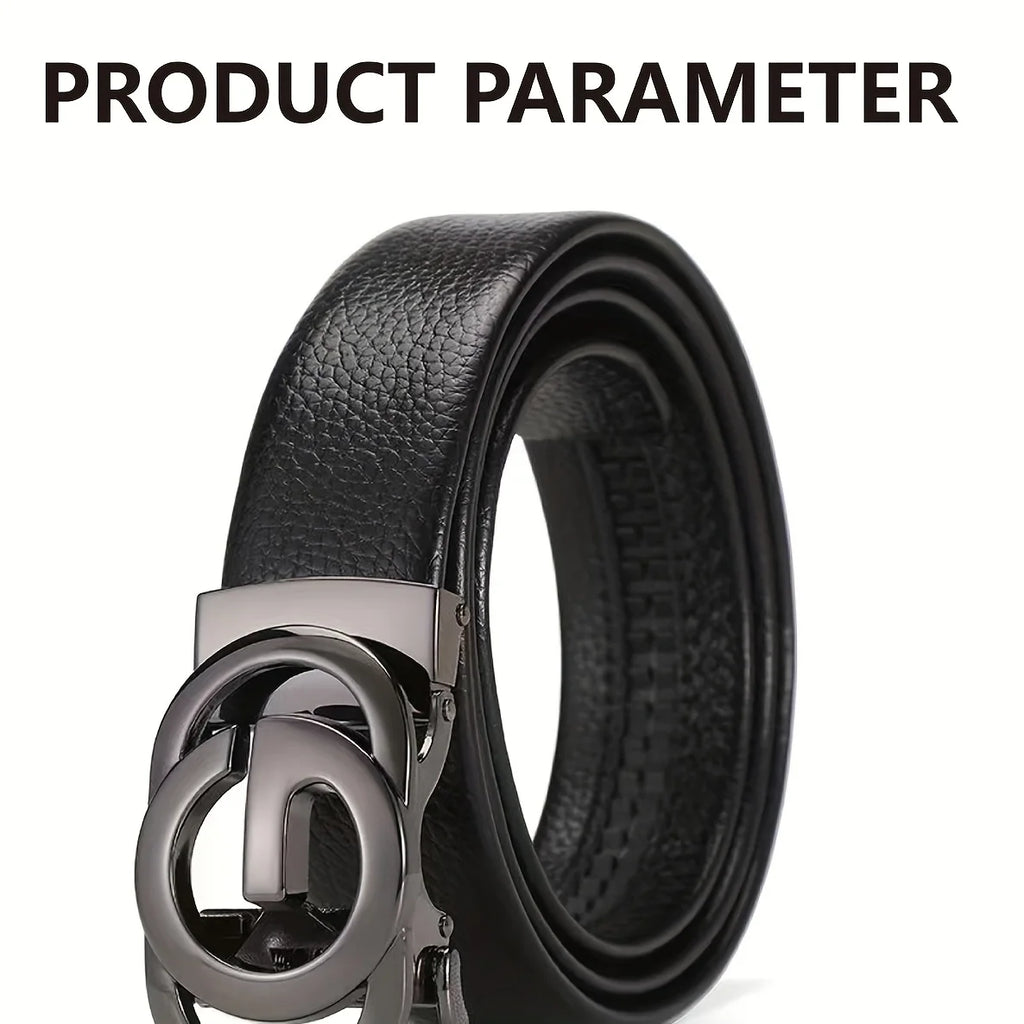 Men's Business Belt - Genuine High Quality Alloy Automatic Buckle Belt, Fashionable Buckle Fashionable Luxury Casual Belt