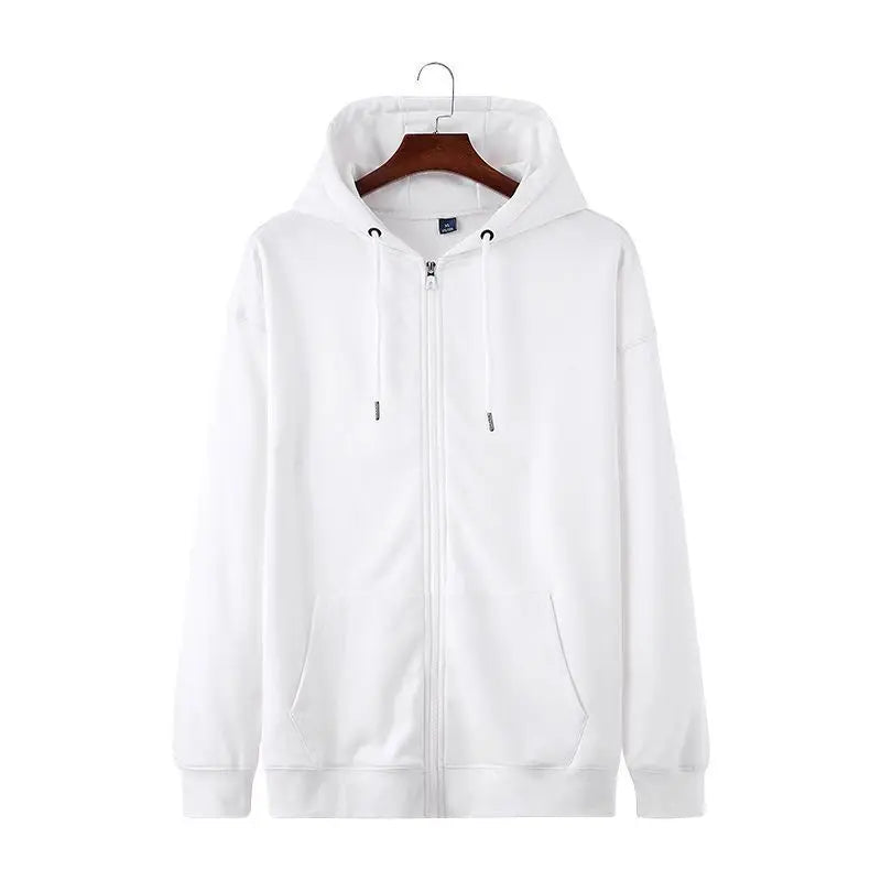 Trendy Brand Burgundy Hooded Sweatshirt Spring and Autumn 2025 Men and Women Solid Color Zipper Cardigan Retro Top Men Ins Trend