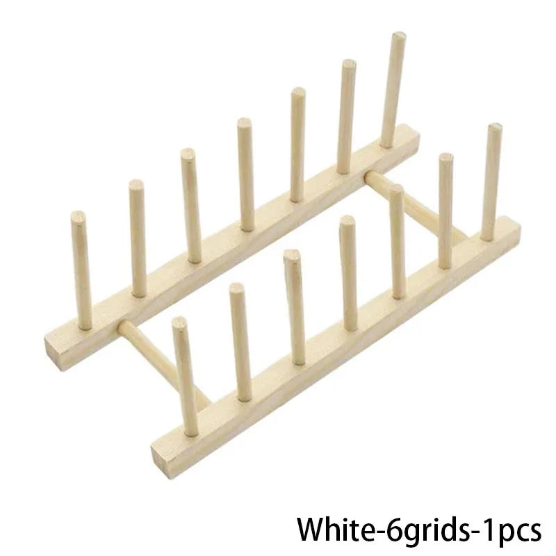 Organizador de almacenamiento de cocina, escurridor de vajilla multifuncional, estante de secado de platos de madera, accesorios de cocina