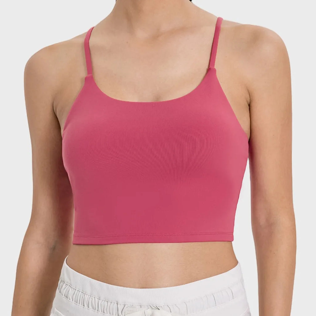 Solid Color Women Sports Bra Comprehensive Training Shockproof Halter Soft Sports Fitness Top Gym Yoga Chest Pad Comprehensive