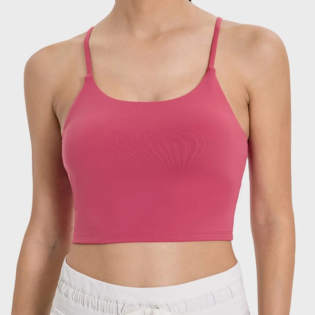 Solid Color Women Sports Bra Comprehensive Training Shockproof Halter Soft Sports Fitness Top Gym Yoga Chest Pad Comprehensive