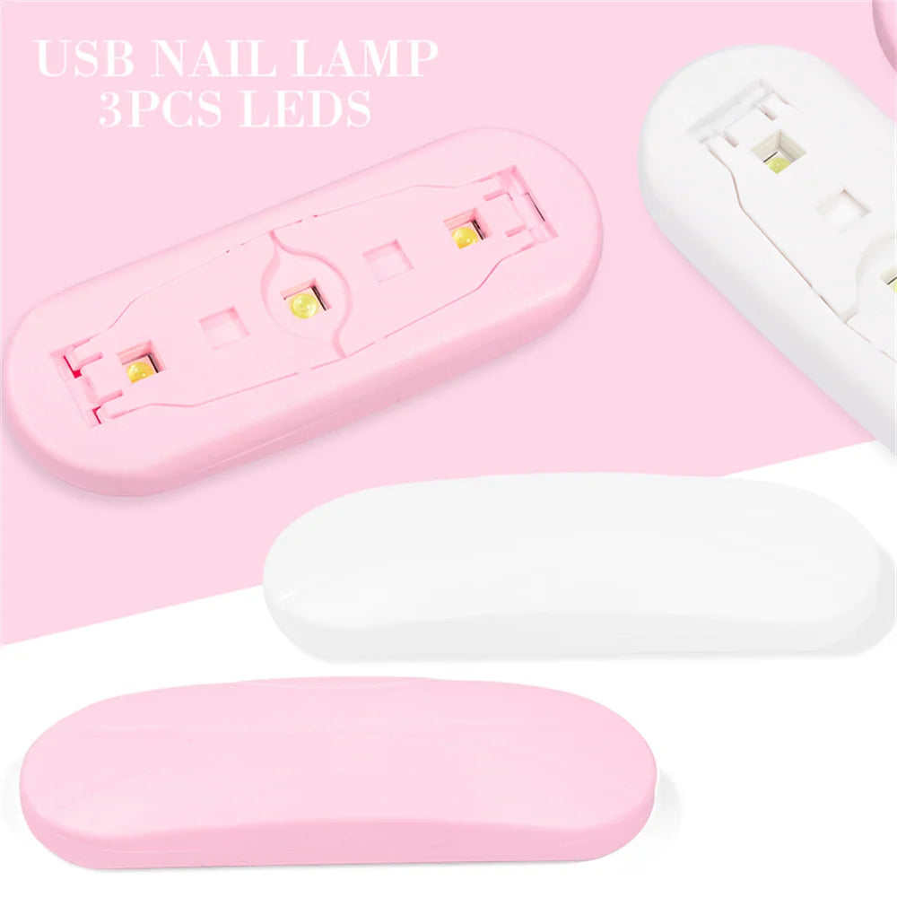 LINMANDA Mini Nail Dryer Lamp 6W LED UV Portable Nail Dryer Curing Lamp Light for Gel Based Polish with 45s/60s Timer Setting