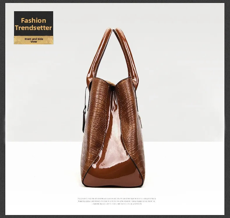 Fashionable Alligator Pattern Women's Handbag Hot Sale Of The Season New Large Versatile Single Shoulder Handbag Ladies Purse...