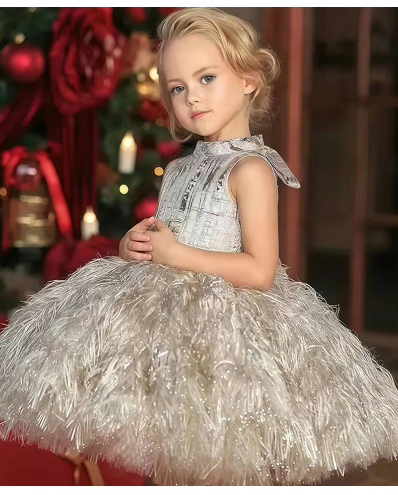 Girls' Birthday Party Princess Dress, Children's Important Holiday Piano Performance Costume, Flower Girl Wedding Dress, Dress