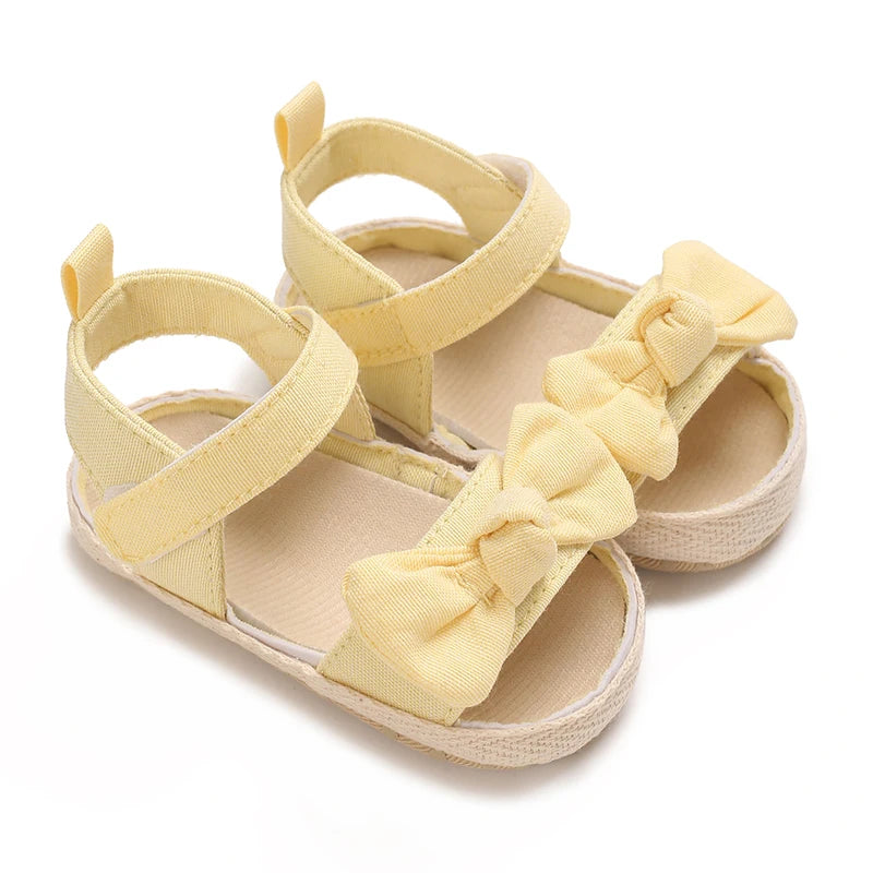 Summer Girls Baby Shoes Fashionable and Cute Casual Sandals Soft Cloth Sole Comfortable and Lightweight Walking Shoes