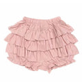 Pastel Tiered Ruffle Mini Skirt with Built-in Bloomer Shorts Layered Frill Skort Women Soft-Girl Kawaii Lolita Jirai Kei Sukapan