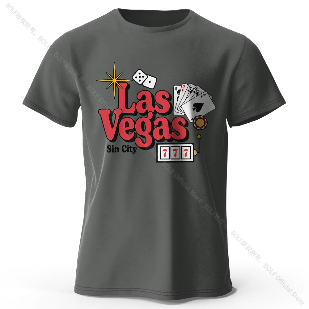 Work & Play Printed 100% Cotton T-Shirt Lightweight Round Neck Short Sleeve Tee Unisex Everyday Style