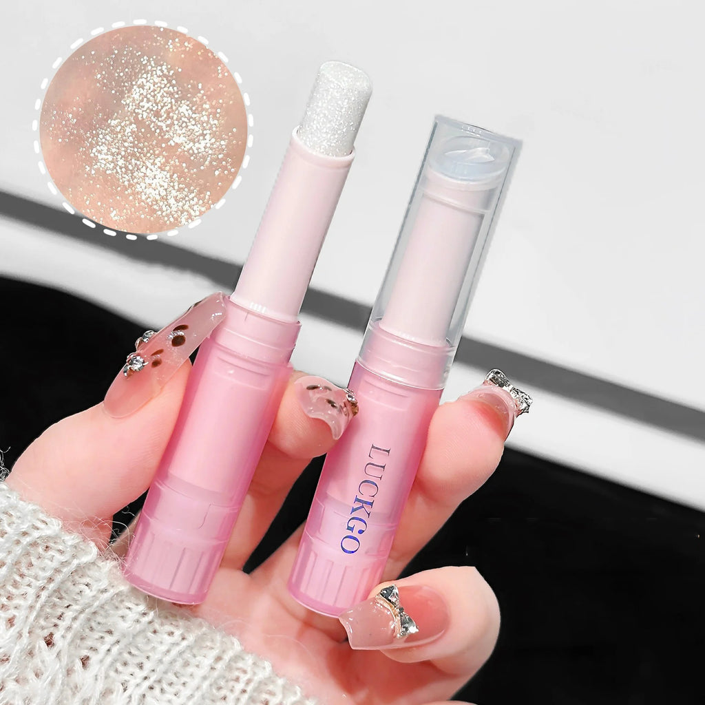 Jelly Brightening Eye Shadow Stick - Shimmer Creamy Eye Crayon, Easy-Blend Long-Lasting With Twist-Up Applicator