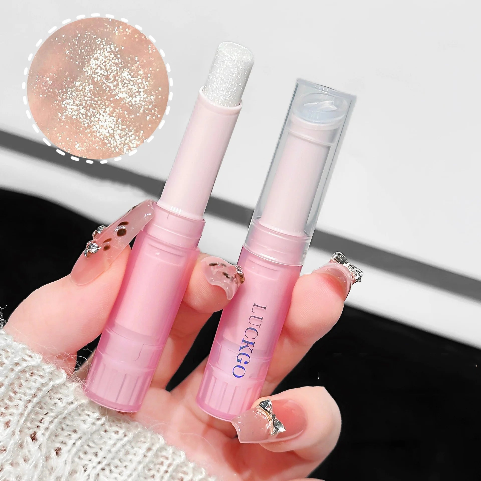 Jelly Brightening Eye Shadow Stick - Shimmer Creamy Eye Crayon, Easy-Blend Long-Lasting With Twist-Up Applicator