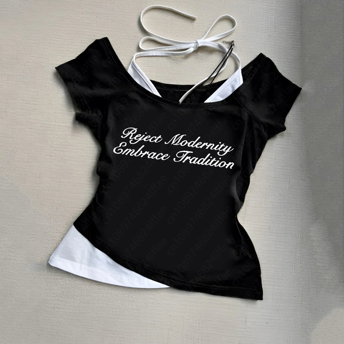 Women's Y2k Graphic Letter Print Short Sleeve T-Shirt