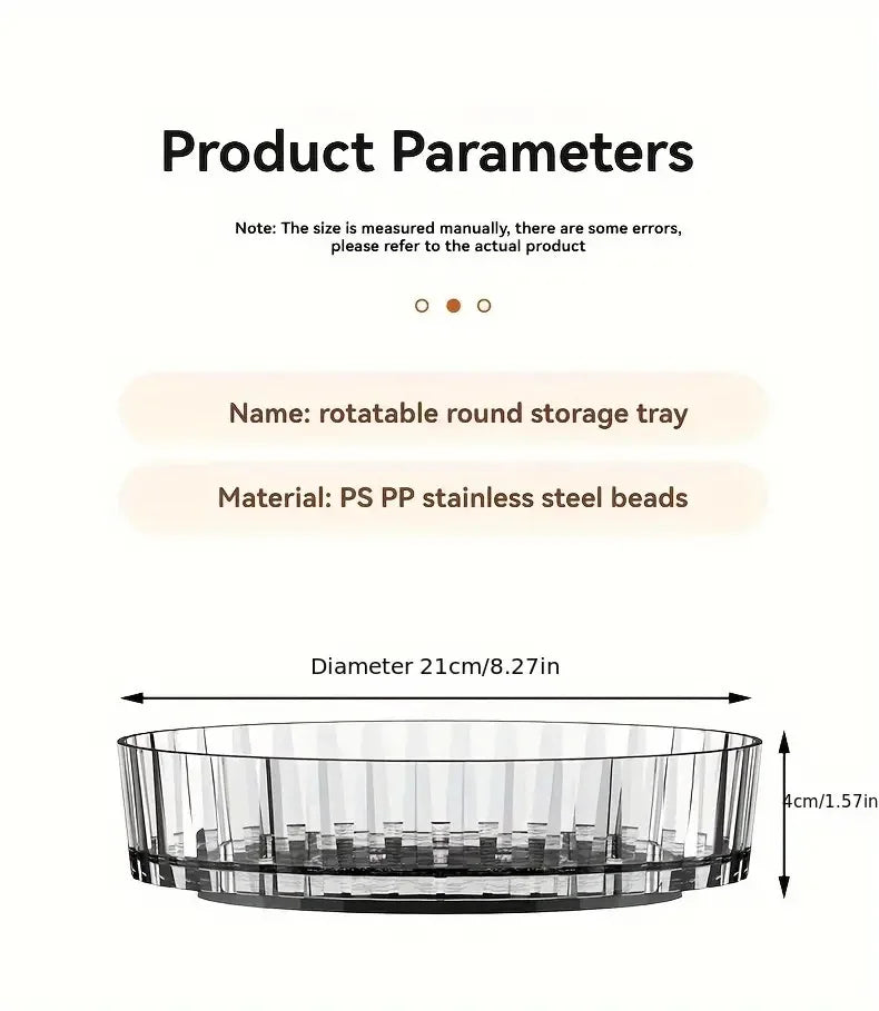 360° Rotating Spice Rack Organizer - 21x4cm Countertop Storage Box