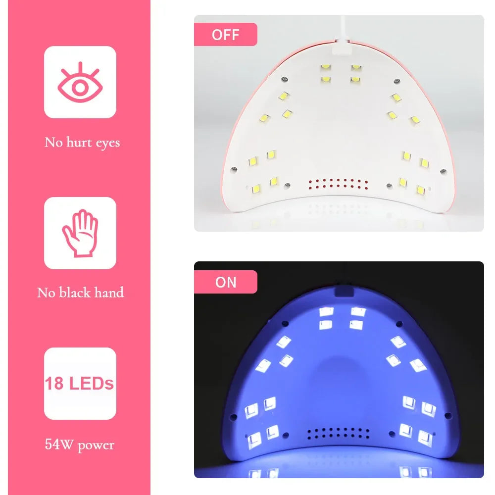 LINMANDA Nail Lamp 88W 18LED Uv Light for Nails Curing Lamp 3 Timer Setting Nail Dryer Gel Polish Light With Automatic Sensor