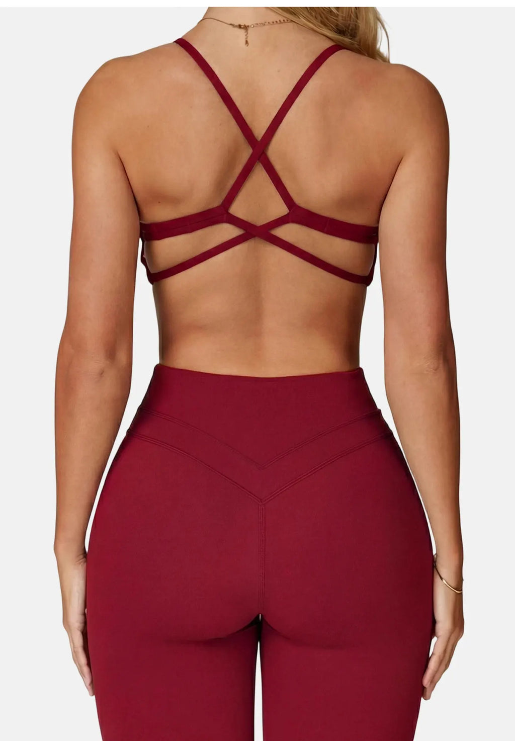 Solid Color Comprehensive Training Yoga Bra Women Fitness Bra Cross Back Sport Underwear Gym Top Hollow Back Push Up Chest Pad
