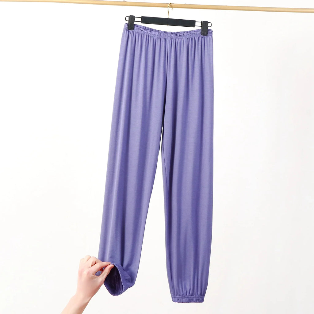 Women's Plus Size Modal Sleepwear Pants - Casual Loose Fit Trousers