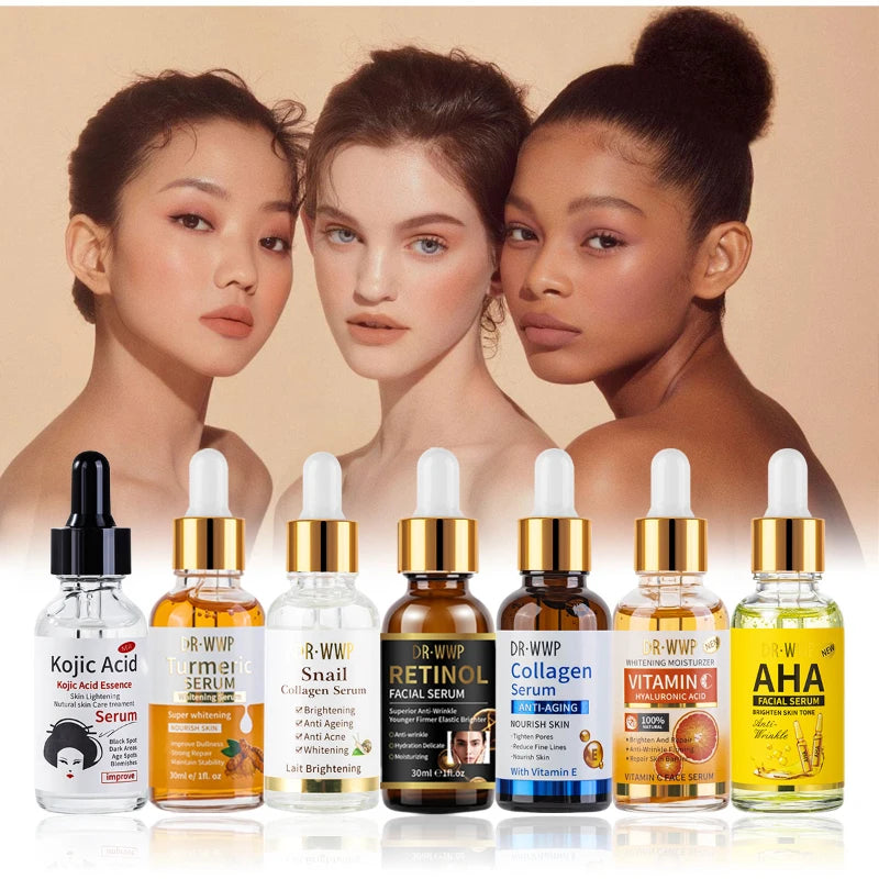 Vitamin C Turmeric Hyaluronic Acid Serum With Aha Retinol Snail Extract Face Serum Brightening Moisturizing Gentle Exfoliation