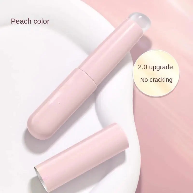 Silicone Lip Brushe With Abs Plastic Handle, Portable Lipstick & Lip Balm Applicator With Cap,Perfect Blending & Smudge Cover