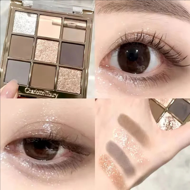 Fashion Ct Portable Matte Eyeshadow Palette Nine Color Easy To Apply For Women Everyday