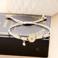 Simple Handmade Braided Sunflower Bracelets for Women, Colorful Adjustable Friendship Good‑Luck Fashion Jewelry Gift