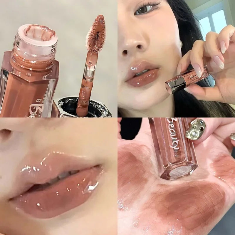 Ice Transparent Brown Lip Gloss - Moisturizing Mirror Finish 2.5g