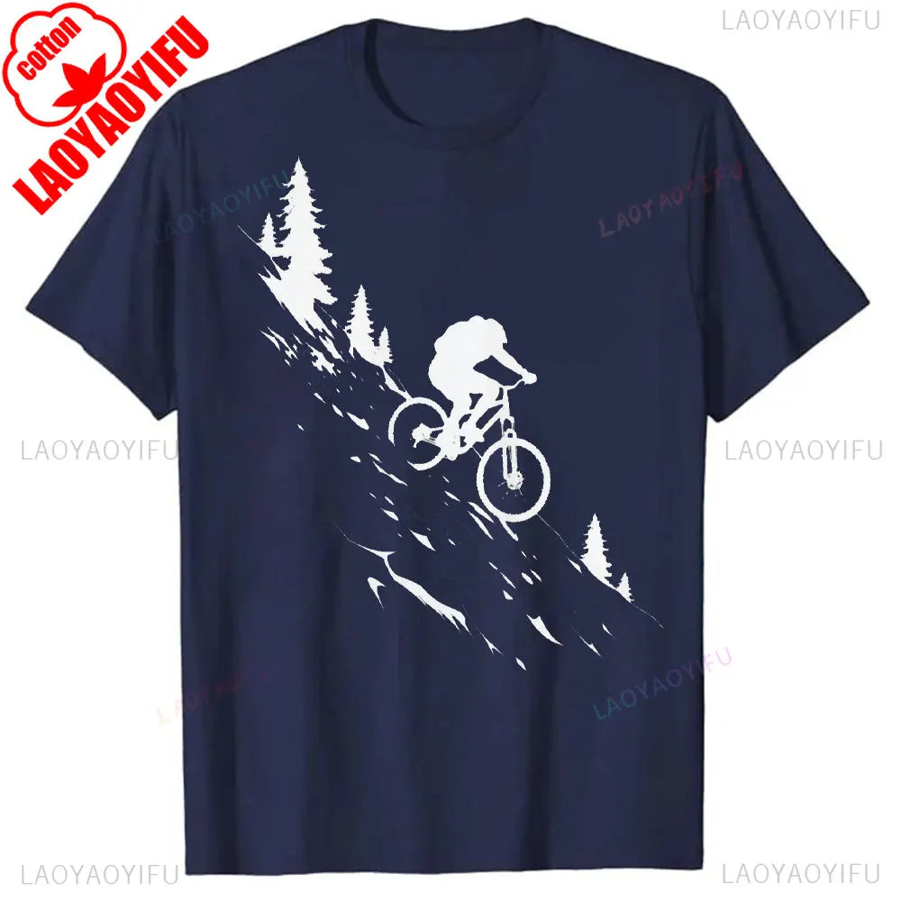Men Clothing Mountain Bike Cycle Male Tshirts Vintage Downhill Mount Mtb Hombre Tops For Men Fashion Print Tee Roupas Masculinas