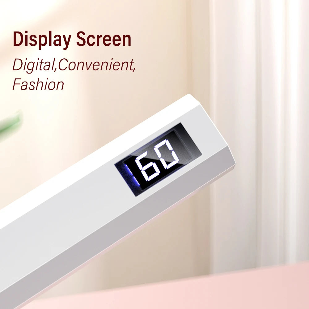 YIKOOLIN Portable Rechargeable UV LED Nail Dryer Mini Gel Polish Curing Lamp 2 Timing Modes USB Charging Manicure Tool Home Use