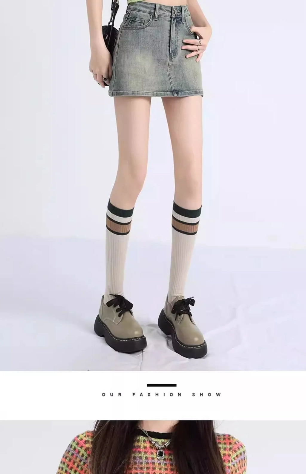 Sexy Retro High Waist Denim  Skirt Women's Anti-Light Versatile Slimming American Hot Girl f-length Summer Skirt