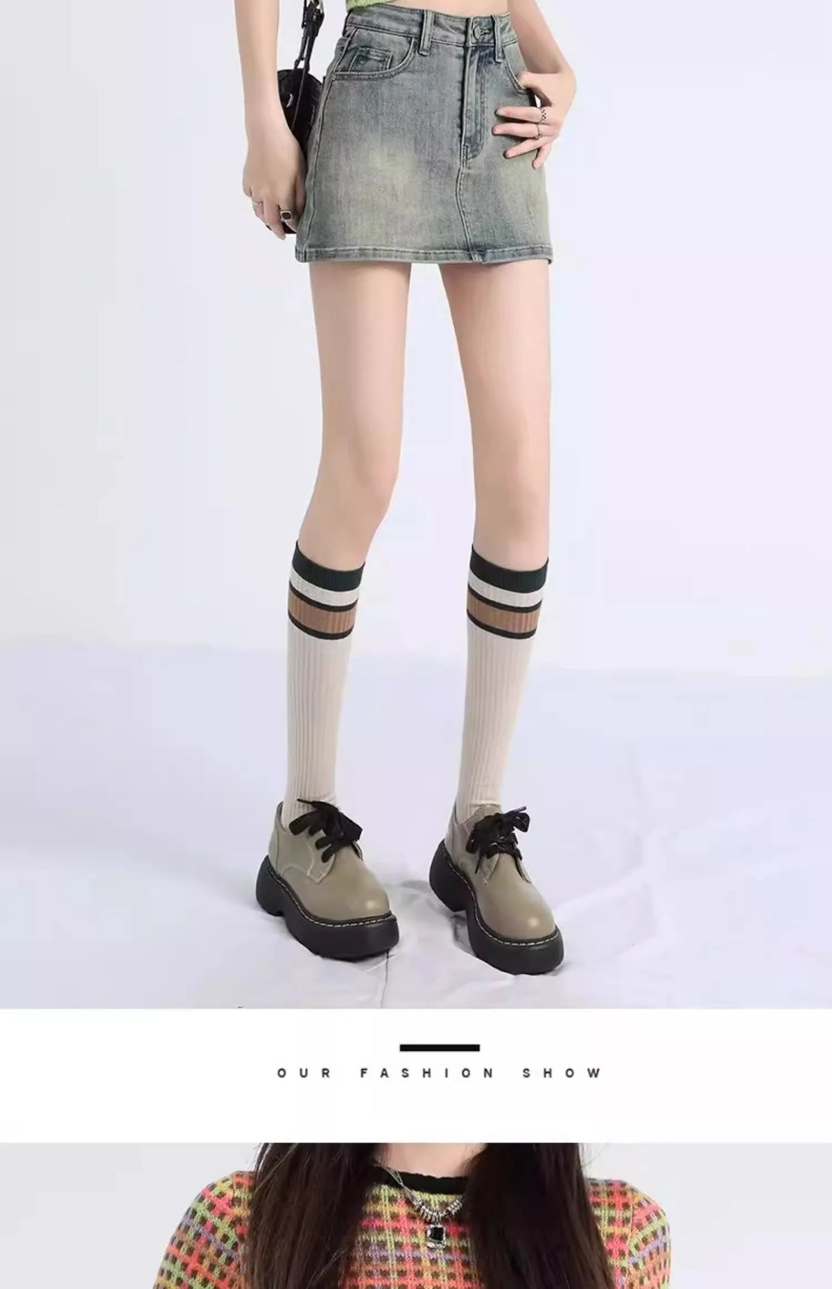 Sexy Retro High Waist Denim  Skirt Women's Anti-Light Versatile Slimming American Hot Girl f-length Summer Skirt