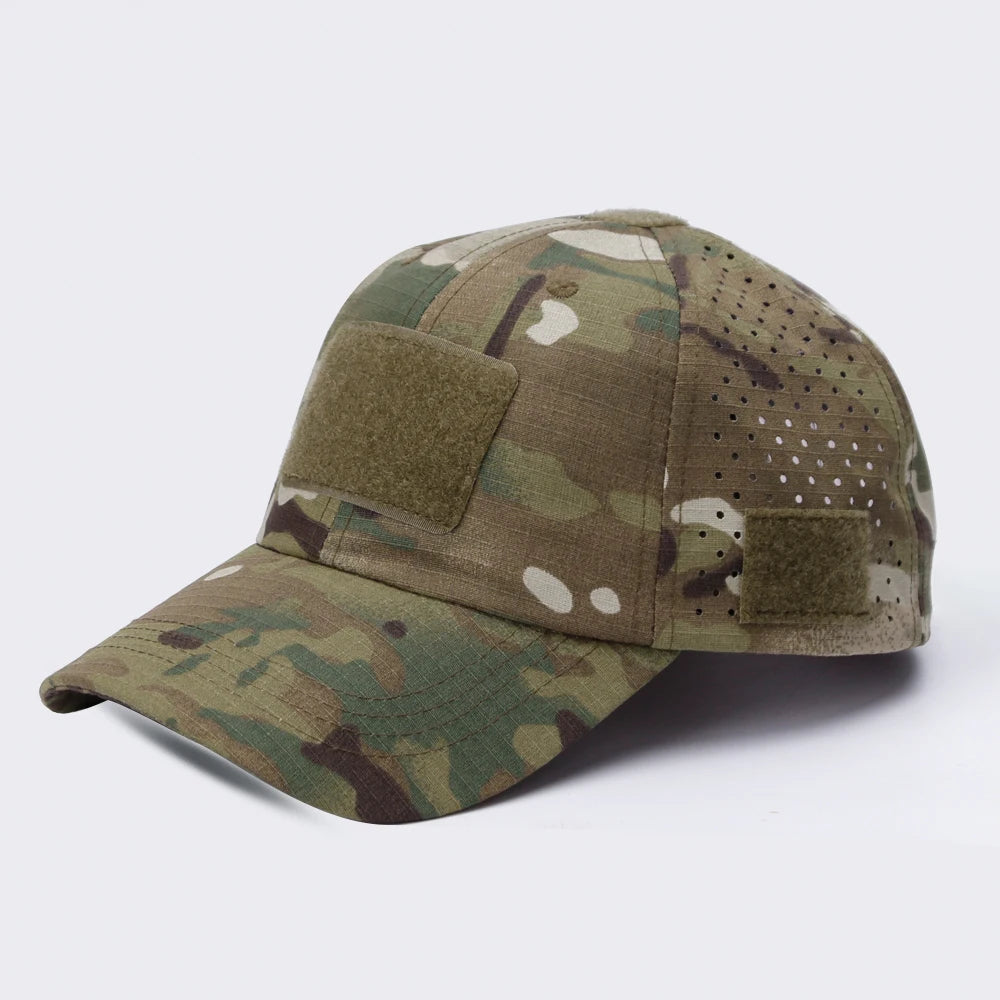 1/2Pcs New Men Camouflage Baseball Cap Breathable Sunscreen Hat Outdoor Sports Hunting Hiking Camping Beach Fishing Sun Hat