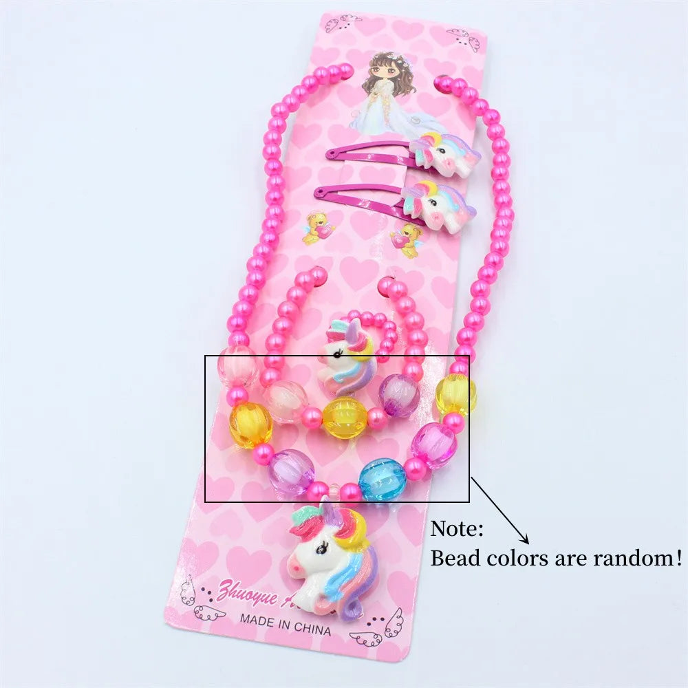 Unicorn Kids Beaded Jewelry Set for Girls