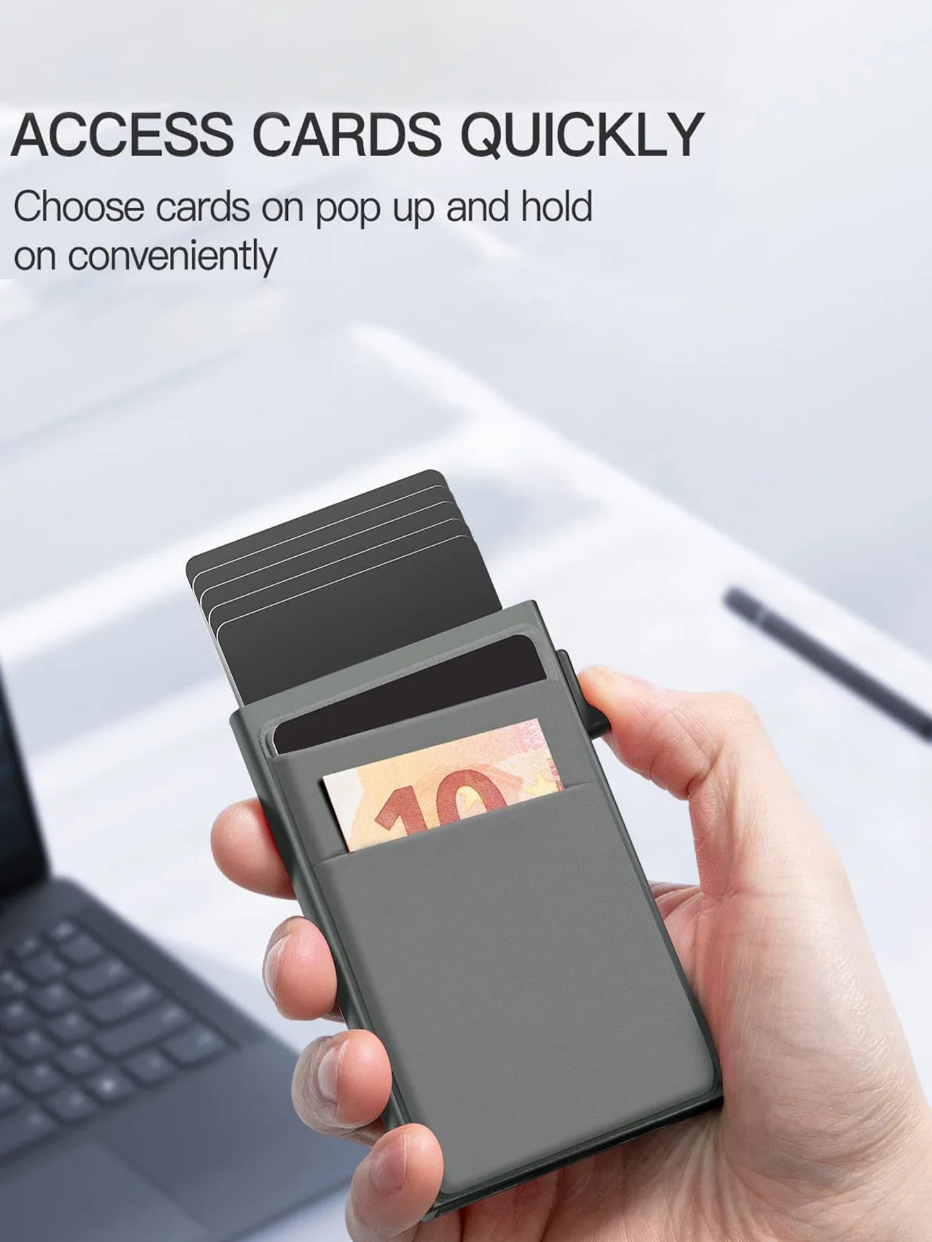 Anti-theft Cards Protectors Card Holder Minimalist Smart Wallet RFID Protection Aluminum Metal Box Cardholder Case Porte Carte