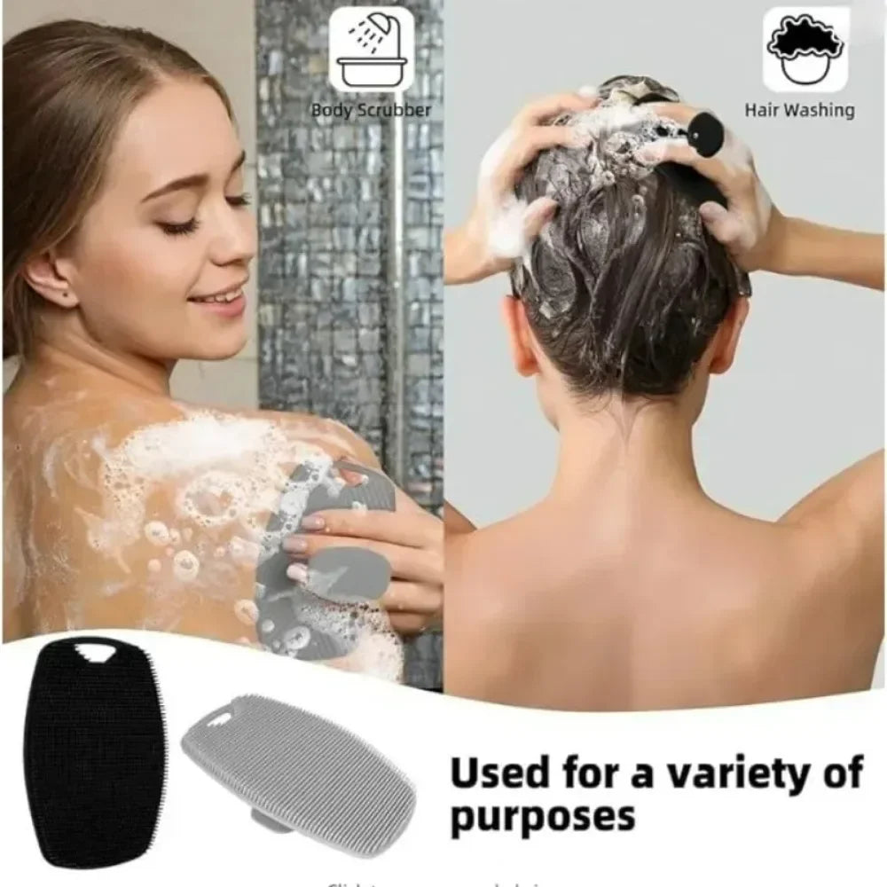 Soft Silicone Body Cleansing & Exfoliating Bath Brush – Easy-Grip Massage Scrubber